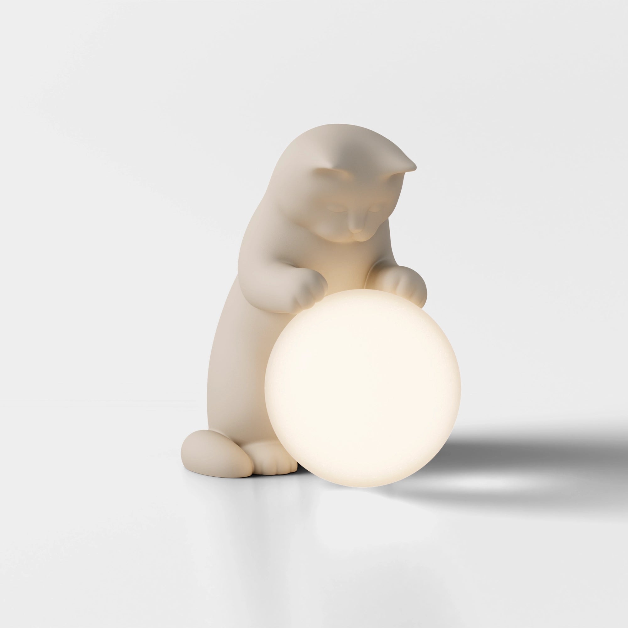 Bò floor lamp by Pet Therapy™ – cat-shaped LED floor lamp in resin and marble dust.