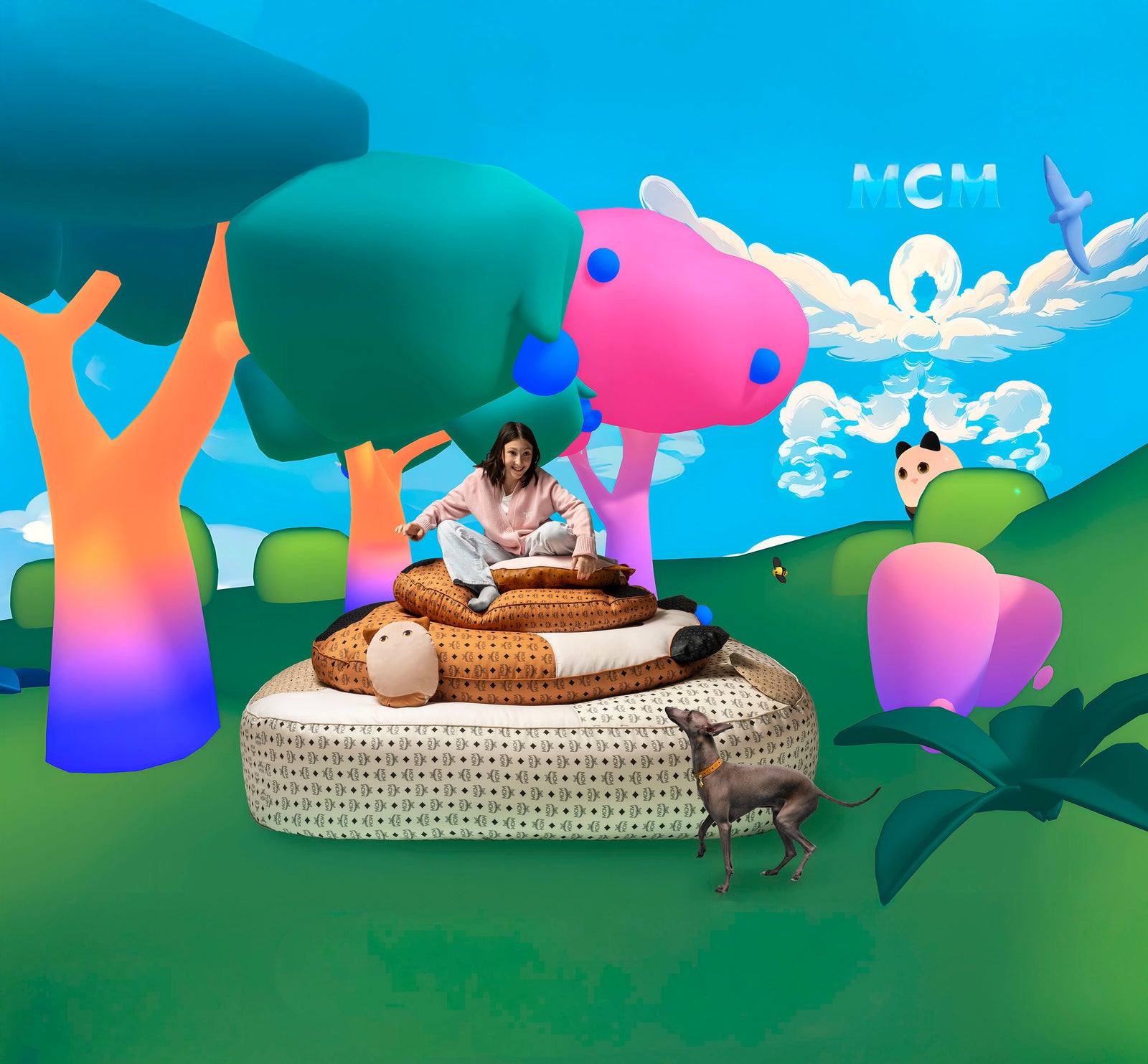 MCM x Pet Therapy collaboration, a space where design meets playful creativity and inventive spirit.