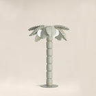 Close-up of Palm Beach floor lamp’s recycled PL fabric texture and powder-coated metal finish, highlighting craftsmanship.