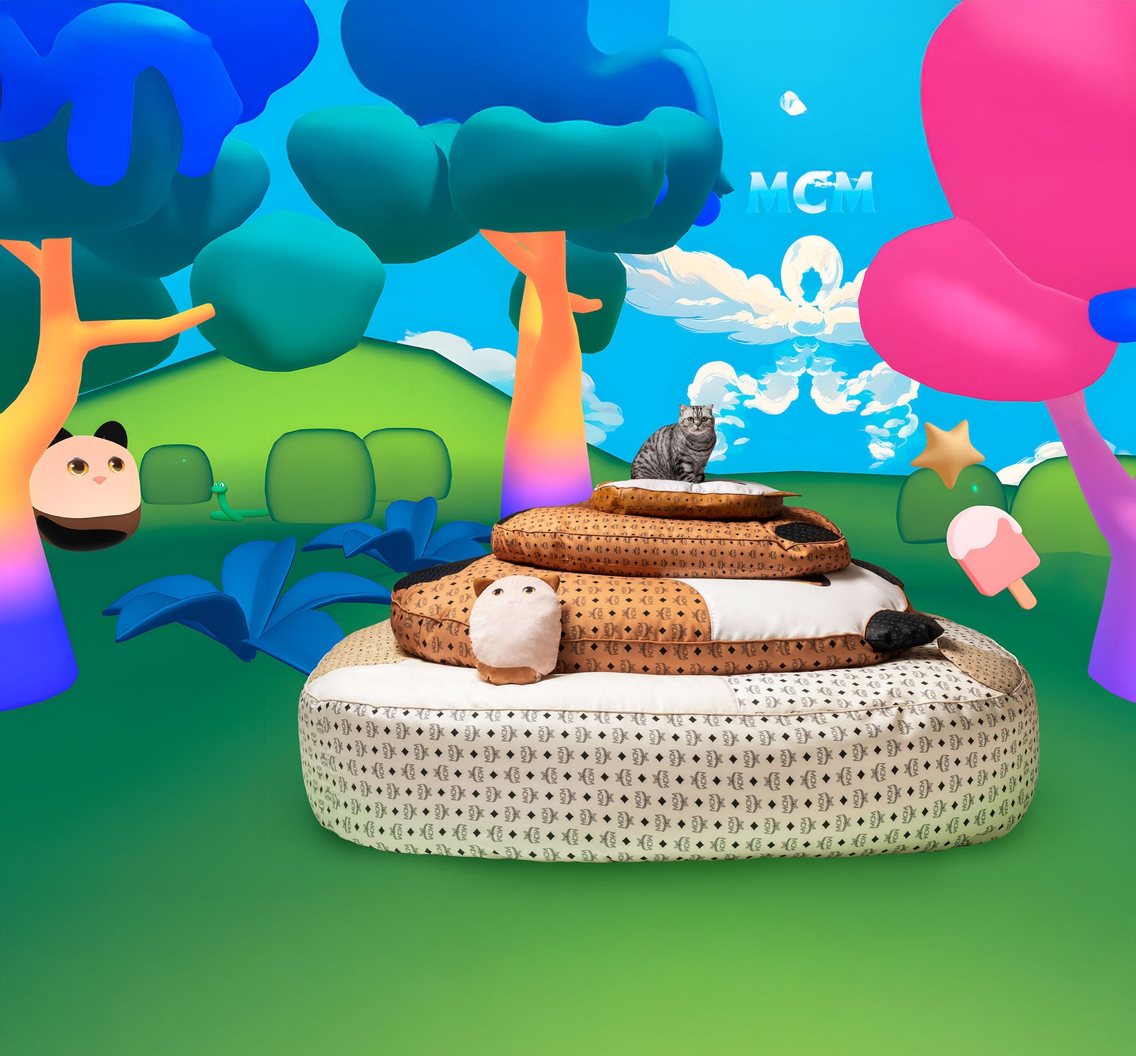 MCM x Pet Therapy collaboration, a space where design meets playful creativity and inventive spirit.