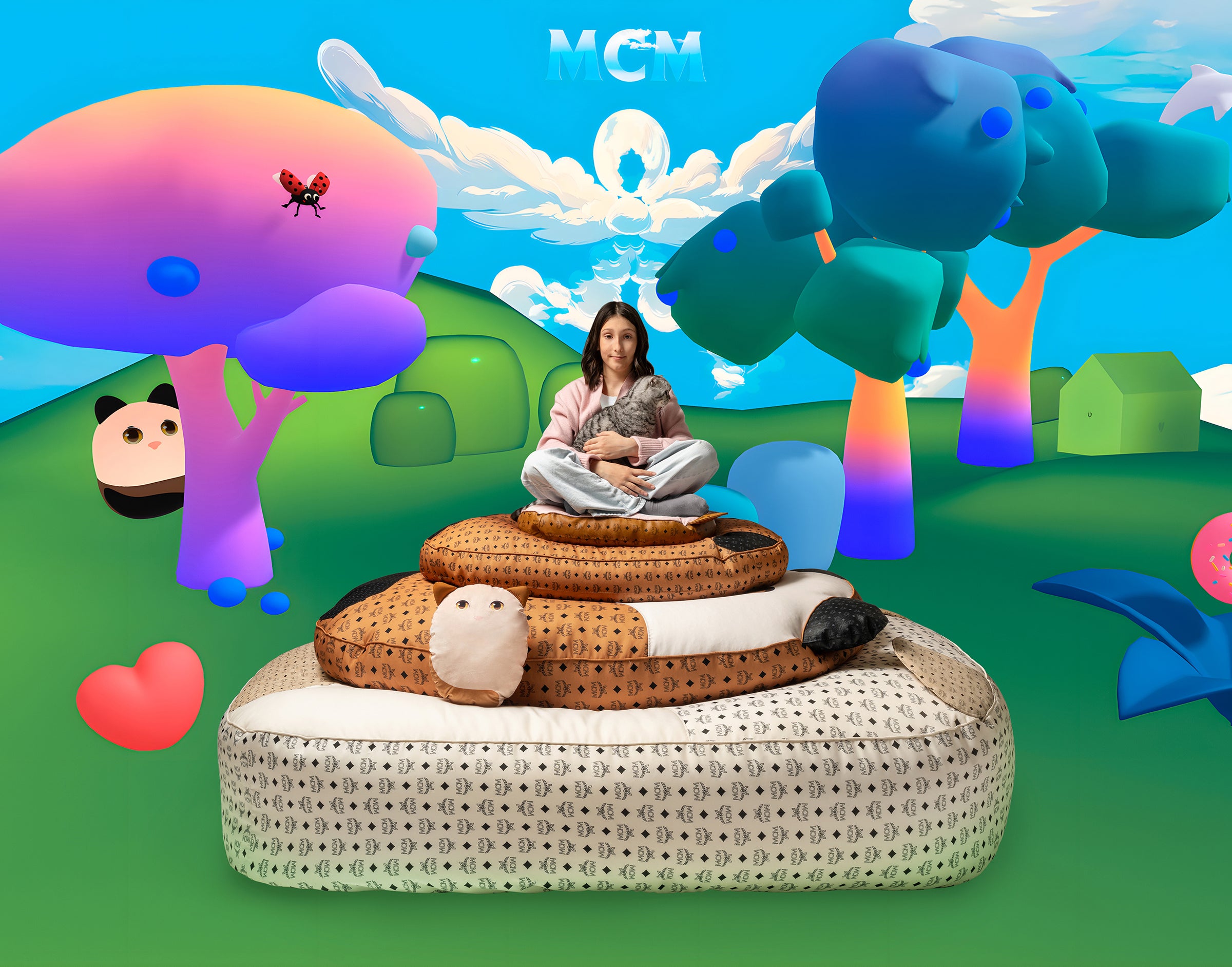 MCM x Pet Therapy collaboration, a space where design meets playful creativity and inventive spirit.